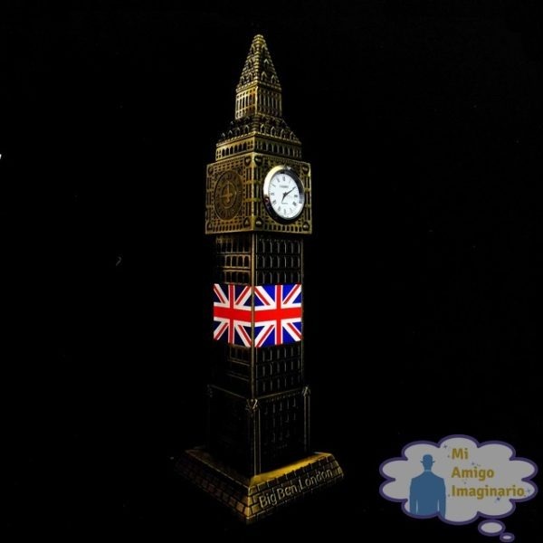 Reloj de Mesa Torre Big Ben de Metal Grande (30 cm) Mi Amigo Imaginario