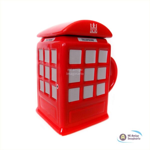 Taza Cabina Telefónica Londres UK Cerámica Roja de Colección Mi Amigo Imaginario