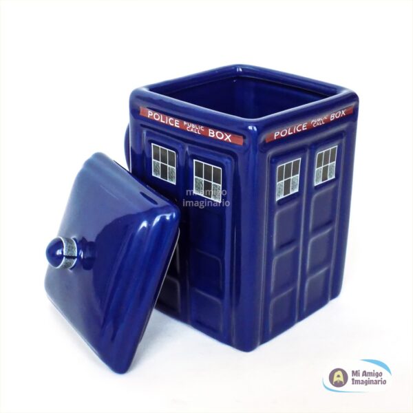 Taza Doctor Who Tardis de Cerámica Azul Cabina Telefónica Coleccionable Mi Amigo Imaginario