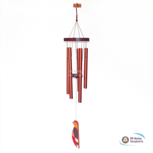 Móvil Con Pájaro Campana De Viento Wind Chime 5 Tubos Mi Amigo Imaginario