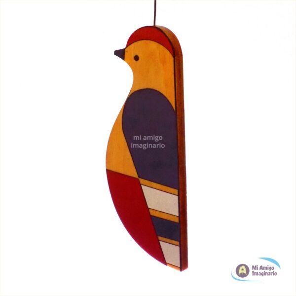 Móvil Con Pájaro Campana De Viento Wind Chime 5 Tubos Mi Amigo Imaginario