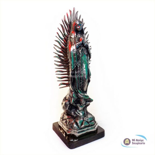 Figura Virgen Guadalupe Metal Artesanal Níquel de México Mi Amigo Imaginario