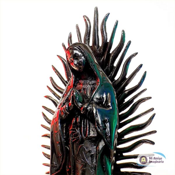 Figura Virgen Guadalupe Metal Artesanal Níquel de México Mi Amigo Imaginario