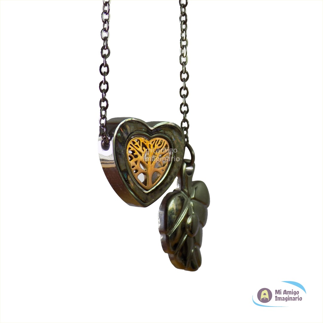 Corazón Árbol Hoja Collar De Pareja Dijes Acero Mi Amigo Imaginario Corazón Árbol Hoja Collar De Pareja Dijes Acero Mi Amigo Imaginario
