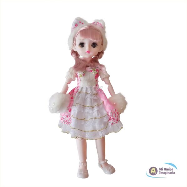 Muñeca Bjd Pompones Mini Kawaii Articulada Ropa Moda 30cm Mi Amigo Imaginario