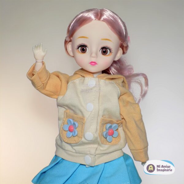 Muñeca Bjd Raincoat Mini Kawaii Articulada Vestida Moda 30cm Mi Amigo Imaginario