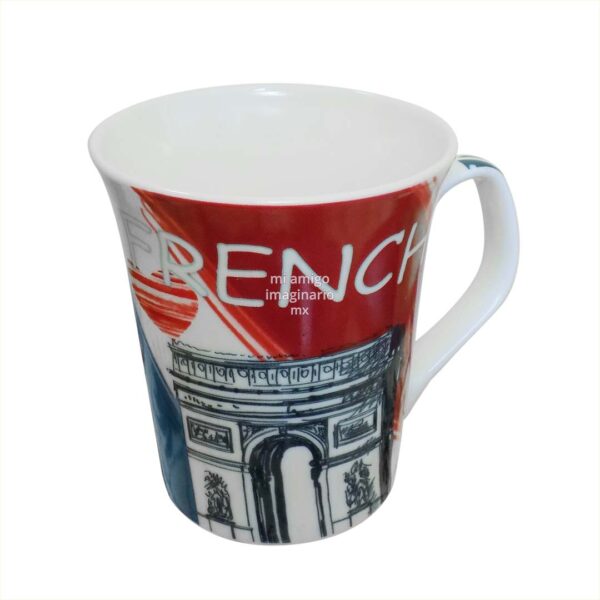 Taza Cerámica Francia Arco Triunfo Bandera Paris Europa Café Mi Amigo Imaginario