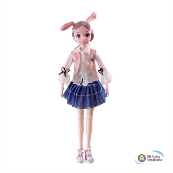 Muñeca Conejita Kawaii Bjd Articulada Vestida Moda 57cm Mi Amigo Imaginario